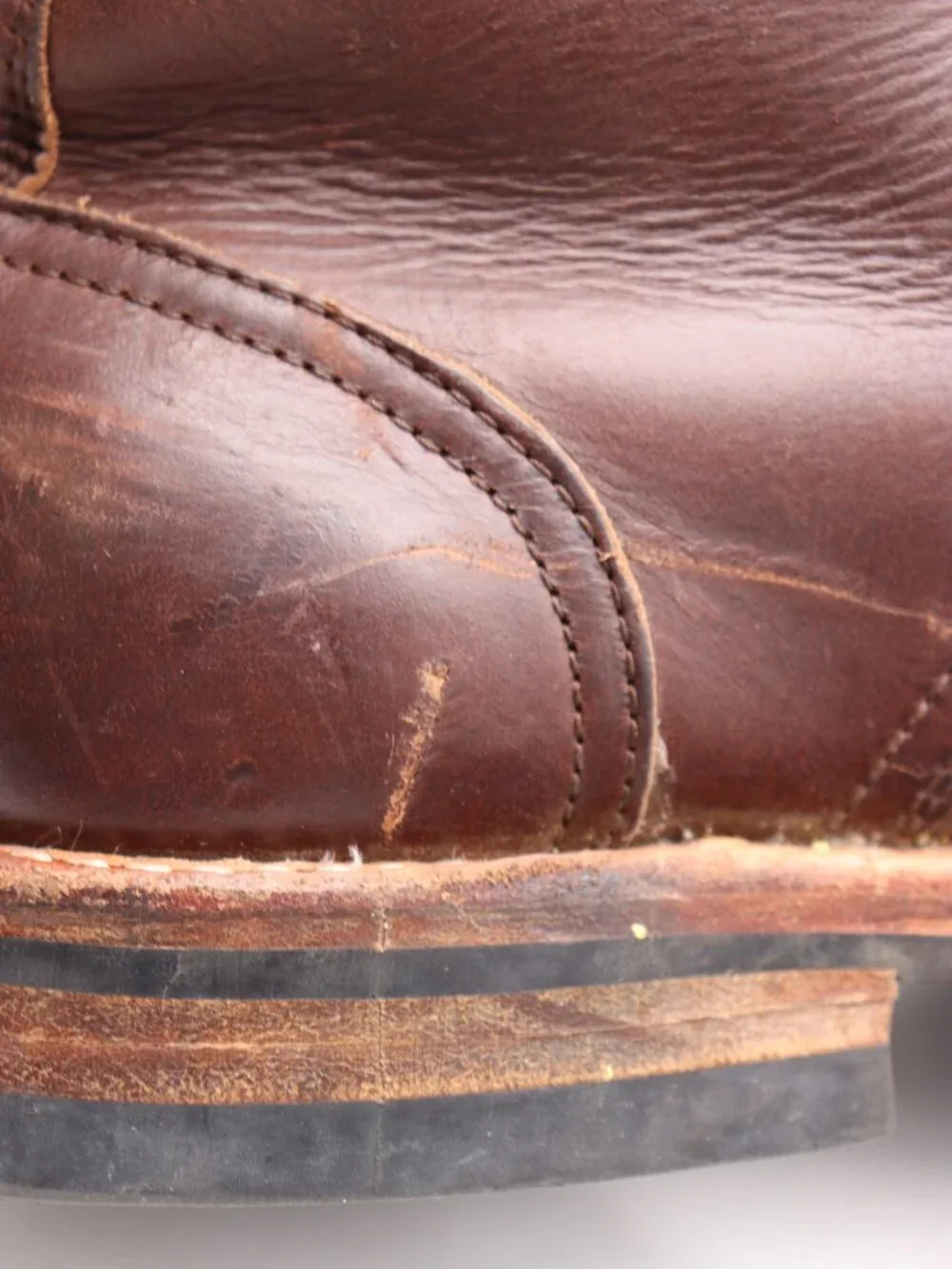 Oak Street Bootmakers Men's Size 8.5 Brown Trench Leather Boots Handcrafted iUSA